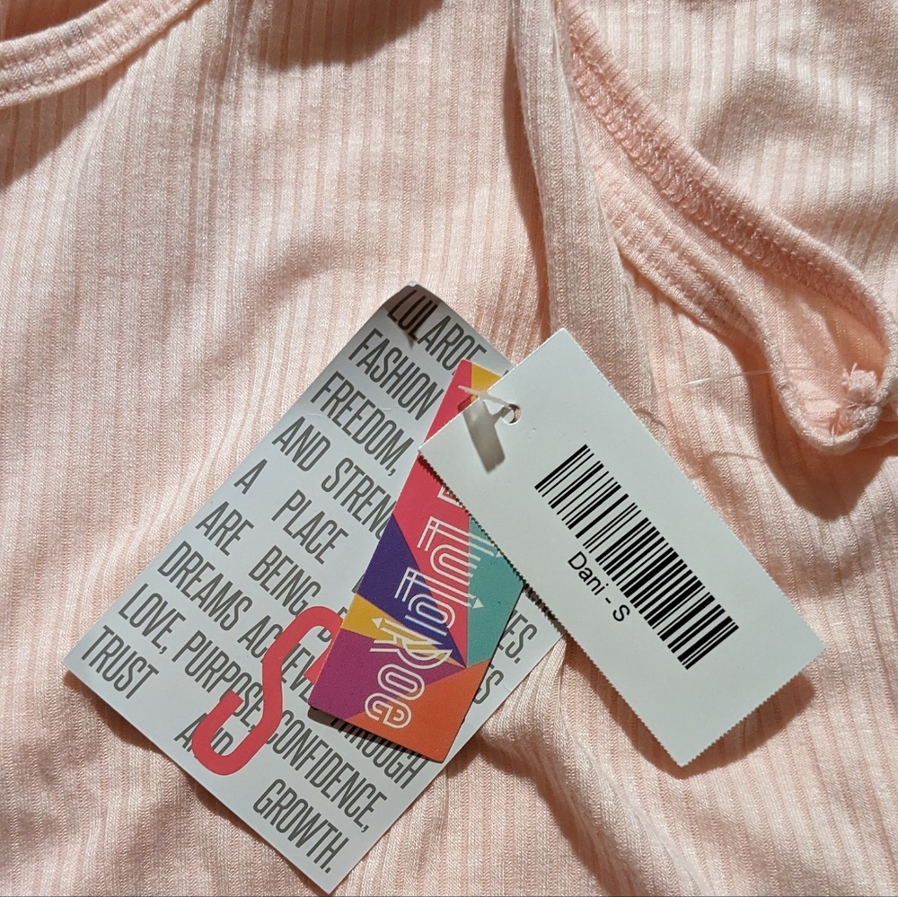 LuLaRoe Ribbed Summer Dress Tank Top Maxi Lounge Sundress Pink Blush Sz Sm NWT - Picture 3 of 7
